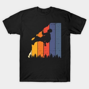 Retro Climbing Bouldering Rock Climbing T-Shirt